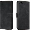 Bravoday Cover per Huawei Y5 2018 / Y5 Prime 2018 / Y5 Lite 2018, Flip Custodia in Pelle PU Portafoglio Custodia per Huawei Y5 2018, con Slot per Schede, Nero