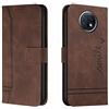 Bravoday Cover per Xiaomi Redmi Note 9T, Flip Custodia in Pelle PU Portafoglio Custodia per Xiaomi Redmi Note 9T, con Slot per Schede, Marrone