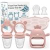 CLDY Alimentatore per frutta per bambini, include stampo in silicone per ghiaccioli per latte materno, giocattolo per dentizione per bambino, massaggiagengive in silicone senza BPA, per bambini dai 3