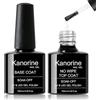 KANORINE Base e Top Coat smalto semipermanente unghie TPO-Free kit ，HEMA-Free,Smalto Gel Unghie UV，Smalti Semipermanenti per Unghie per Manicure 10ml x2
