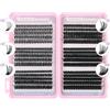 Silkiwinki Libro di Ciglia Finte a Ciuffetti Naturali, 580PCS Ciuffetti Extension Ciglia Ricci D, 8-16MM per un Effetto da Naturale a Glamour (30D+40D+50D+60D+80D+100D)