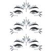 YJSDDNTY 3 pietre preziose per tatuaggi temporanei, strass per il viso, per carnevale, feste, compleanni, trucchi, addii al celibato, che diventeranno la star della festa. (argento)