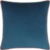 furn. Fodera per cuscino Meridian - Fodera decorativa di lusso in velluto con bordino a contrasto (Petrolio/Rosa - 45x45cm)
