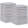 Amazon Basics Set Asciugamani Bagno Spugna 100% Cotone Asciugamani Viso 30x30 cm, Grigio, Confezione 24 Pezzi