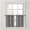No. 918 Montego Casual Tessuto Cucina Tenda, Nickel Gray, 56 x 36 Tiers