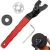 SHIQUAN Chiave a brugola per smerigliatrice angolare, 8-48 mm, chiave a foro frontale regolabile, con chiave a brugola e 2 flangie, chiave universale per smerigliatrice angolare