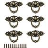 Dylan-EU Pomelli ad Anello Set di 4 Pull Maniglia Bronzo Manopola Stile Retrò per Armadietti Armadi Cassetti Scatole di Legno 65 * 25 mm Classico Stile Europeo