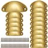 FL HUA 16 Pezzi di Maniglie per Cassetti Vintage con Viti, Maniglie Cromate a Conchiglia Vintage, Maniglia per Mobili per Cassetti Armadi e Guardaroba