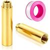 TTYSHIP® 2 Pezzi Raccordi Prolunga Rubinetto Ottone, 1/2 Pollici x 100mm Prolunga Rubinetto Ottone con Nastro in Teflon per Riscaldamento e Installazione Acqua Potabile