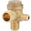 ViaGasaFamido Valvola di Controllo Compressore d'Aria, 90 Gradi, Ottone, Filetto Maschio, 20x10x14mm, Ricambio