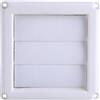 ViaGasaFamido Griglia di Aerazione Quadrata 15x15 cm, Bianco, Plastica, per Parete e Soffitto, Ventilazione Residenziale e Commerciale