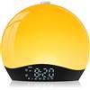 ARTINABS Wake up Light, Sveglia Simulatore di Alba con Altoparlante Bluetooth, LED Multicolore, Radio, 22 Suoni Natura, 2 Allarmi, 20 Livelli di Luminosità, Snooze, Timer - Adattatore incluso (Giallo)