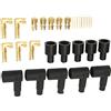 TBEST Cuffia Cavo Candela, 30 Pezzi Cuffia Cavo Bobina Candela Kit Terminale Materiale in Gomma Nera Adatto per Cavi da 6-10 Mm