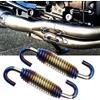 YnGia 2PCS 55mm Molla Tubo di Scarico Moto, Ganci a Molla Tubo di Scarico Silenziatore Universale in Acciaio Inox per Moto Scooter ATV (Multicolore)