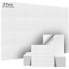 AsmeSonic Pannelli Acustici Autoadesivi 8 Pezzi, 30x30x0.9cm Pannelli Acustici Decorativi, Trattamento Acustico e Decorazione Parete per Studio Registrazione, Decorazione Gaming, Studio, Bianco