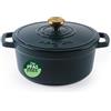 Salter Chester casseruola in ghisa, 24 cm, 3,4 L | Rivestimento smaltato, coperchio autoirrigante, forno fino a 240 °C, tutti i piani cottura, induzione inclusa, senza PFAS