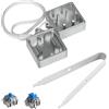 LexonElec Switch Opener Kit con Switch Puller Tastiera in Lega di Alluminio Switch Opener per Cherry MX Gateron Kailh Box Outemu Akko e Panda Switch per Tastiera Meccanica Magnete Metallo - Argento