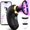 SuperLove Tongue Sucking, Licking & Vibrating Stimulator with App Black