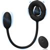 SuperLove Vibrating Cock Ring Dual Motor Prostate Massager with Remote Black