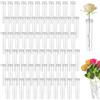 qhklew 100 Pezzi Provette per Fiori, 10ml Provette Portaconfetti con Coperchio, Tubi Floreali Tubi per Fiori in Plastica Riutilizzabili Acqua Floreale Tubi Tubo Acqua di Fiore per Decorazione, Trasparente