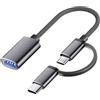 Cavo adattatore OTG Micro-USB Tipo C maschio / USB femmina - Italiano