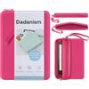 Dadanism 6-7 Pollici Custodia Protettiva in Silicone per 7 All-New Kindle Paperwhite e Kindle Colorsoft Signature Edition, 6 K-indle/K-indle Oasis/E-Reader, Lampone