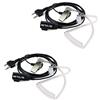 Retevis 2 Pin Cuffie Walkie Talkie Auricolare Compatibile con Ricetrasmittente Midland G7Pro G6 G9 G12 M24 GXT250 GXT550 GXT650 LXT80 LXT112 Alan39(2 Pezzi)