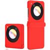 GIOPUEY Cover Compatibile con Nubia Flip, Materiale PC Rigido Custodia, Comodo e Liscio al Tatto Case，Antiurto, Anti-Impronta - Red