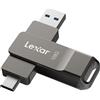 Lexar D40E 128 GB Dual Drive USB 3.2 Gen 1 Type-C Jump Drive, unità flash USB-C con alloggiamento in metallo e design girevole,Grigio Titanio