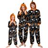 OLAOLA Pigiama Famiglia Abbinato Natale, Tuta Intera con Cappuccio per Carnevale e Halloween, Pigiama Flanelle Feste (M, Babbo Natale)