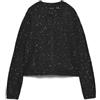 VERO MODA Vmleilani Stitch LS O-Neck Cardigan, Nero, M da Donna, Nero, M