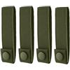 NQEUEPN 4 Pezzi Cinghie per Sistema Molle, Cinghie Molle Zaino Cinghie Molle Cinghie Fissaggio Molle Riutilizzabili Poliestere Cinghie di Fissaggio della Cinghia dello Zaino per Molle (Verde Scuro)