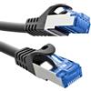 InLine Cavo patch, Cat.6A, S/FTP, TPE (LSZH), CCA, PoE, LAN, Ethernet, cavo di rete, RJ45 Gigabit, nero, 1 m, 72601S