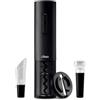 Ufesa EasyOpen Set Cavatappi Apribottiglie Elettrico, Decanter, Tappo Sottovuoto, Tagliacapsule e Base d'Appoggio, USB, Luce LED