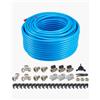 VEVOR Kit di Tubi per Compressore d'Aria, 91,44 mm x 19,05 mm, Sistema di Tubazioni per Aria Compressa in HDPE-Alluminio, a Prova di Perdite, Resistente alla Pressione per Garage e Officine, Blu