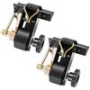 VEVOR Cinghie a Cricchetto di Ancoraggio, Montaggio su Tubo Quadrato Nero, Larghezza 38 mm x Lunghezza 2,25 m, Cinghie Nere per Fissaggio con Doppi Ganci a J, Carico 226,8 kg, Confezione da 2