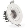 M LEDME Faretto Led da incasso 7W Rotondo Orientabile Cornice bianca Apertura 36 gradi Bianco neutro 4500K M LEDME