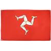 AZ FLAG Bandiera Ile de Man 150 x 90 cm con 4 occhielli, Padiglione Mannois per balcone o parete