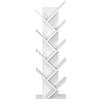 Mondeer Meerveil Libreria, Scaffale in Legno ad Albero Moderna 8 Piani Autoportante per Soggiorno Libreria 40 x 20 x 127 cm Bianco