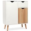 Mondeer Mobiletto Cucina, Credenza, Madia Moderna con 2 Ante 1 cassetti adatti per Soggiorno Cucina Corridoio 60 x 30 x 73cm