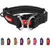 EZYDOG Collare per cani double up | Collare per cani di taglia piccola, media, grande, collare riflettente per cani, comfort supremo, morbido materiale in neoprene, resistente fettuccia in nylon (piccolo, nero)