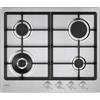CANDY CHG6BF4WTX Piano cottura, 4 fuochi gas di cui 1 tripla corona, 60 cm, piano inox e griglie in ghisa