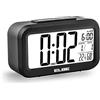 ELBE RELOJ DIGITAL DESPERTADOR NEGRO TEMP/HUMEDAD