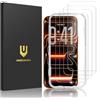 UNBREAKcable Confezione da 4 pellicole proteggi schermo per iPhone 17 Pro, in vetro temperato infrangibile doppio [telaio di facile installazione] [durezza 9H] [99,99% HD trasparente] [compatibile con