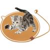 Culinavog Tappetino Tiragraffi Per Gatti, Rotondo Con Corda In Cotone E Palla Giocattolo, Tappeto Antigraffio, Cuscino Per Gatti, Lettino, Protezione Divani E Mobili, Tappetino Per Interni