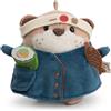 NICI mymochi, Jiro Lontra in morbido peluche (8 cm) con completo da cuoco e sushi, stile Kawaii, per bambini e adulti, in confezione regalo da 8,5 x 6,5 x 10 cm, marrone - 62906
