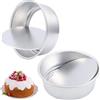 SHENGRUI Confezione da 2 stampi per torte da 15,2 cm e 20,3 cm, antiaderenti, in alluminio profondo, con fondo rimovibile, per torte, torte, matrimoni, compleanni, feste di Natale