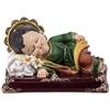 DRW Statuina San Jose Dormire Stile Bambini Resina Dipinta a Mano 10 cm