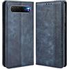 MOJIA Cover per ZTE Nubia Air, PU Custodia Antiurto Resistente ai Graffi, Custodia Flip Portafoglio per Telefono con Supporto e Slot per Schede. Blu
