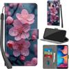 PHINIENLAND Cover per Samsung Galaxy A20e / A10e Case PU Pelle Custodia [Kickstand] [Chiusura magnetica] [Slot per Schede], Portafoglio Flip Custodia per Samsung A20e,Fiori